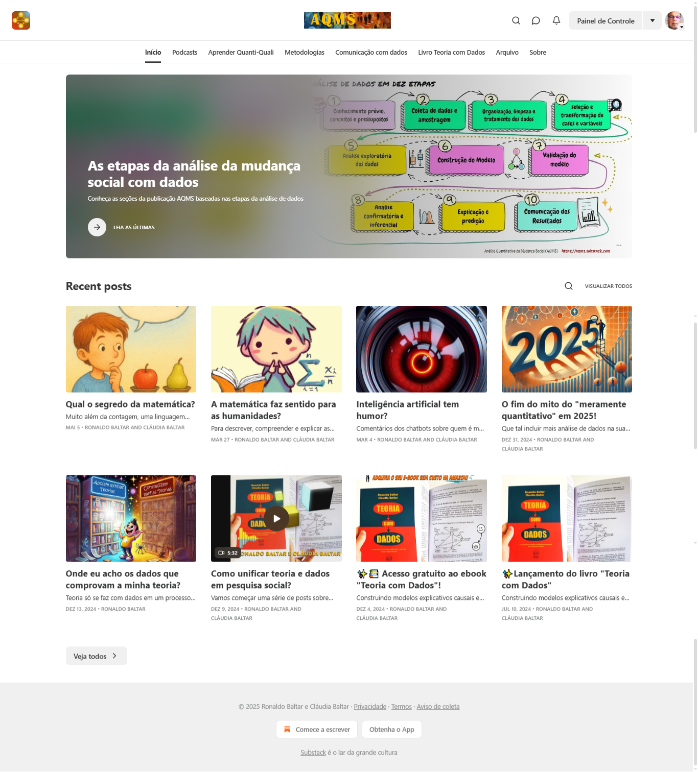 Página da Newsletter - AQMS
